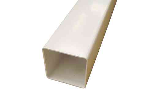 Square Downpipe, 65mm in White 2.5mtr Length